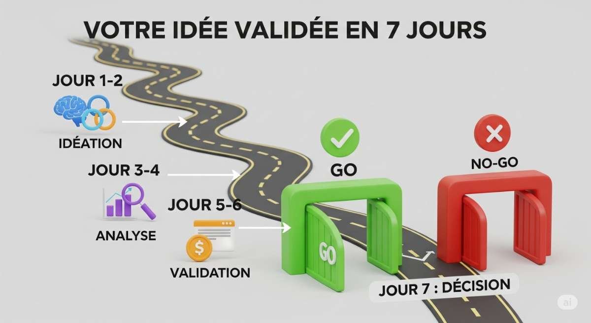 méthode en 7 jours pour passer de l'idée à une niche validée et rentable