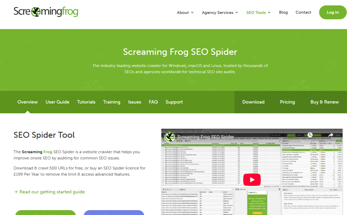 Outil d'Analyse SEO Gratuit - Screaming Frog SEO Spider