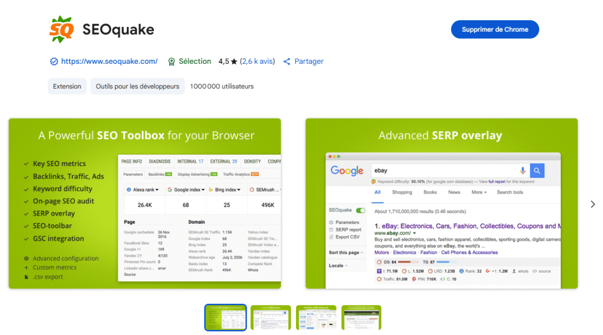 SEOQuake (Extension)
